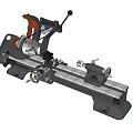 Industrial Lathe Machine With Metal Structure And Precision Components For Metalworking 3d model