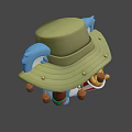 Cute Cartoon Koala Character Wearing Green Hat Holding Beverage And Fried Chicken Bucket