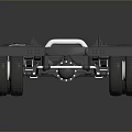 Detailed Car Chassis 3D Model Featuring Frame Suspension System and Wheels 3d model