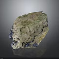Natural Wooden Stone with Green Blue Tones and Unique Natural Texture Surface Design