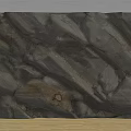Dark Rock Textured Background Wall With Natural Surface Pattern For Interior Design 3d model