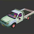White Single Cab Pickup Truck With Open Cargo Bed And Clean Exterior Design