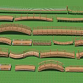 Wooden Landscape Bridges With Various Arched Straight Curved Designs For Gardens