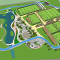 Garden Landscape Design with Green Lawns Water Features Walking Paths and Pavilions