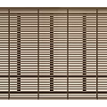 Brown Wooden Window Blinds With Horizontal Slats For Home Decor 3d model