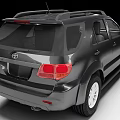Black Toyota SUV Exterior Design With Front Grille And Alloy Wheels