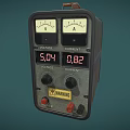 Industrial Equipment With Analog Meters Digital Display Knobs And Rusty Surface