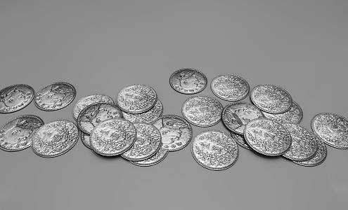 Modern Coin Silver Dollar Silver Coin 3d model