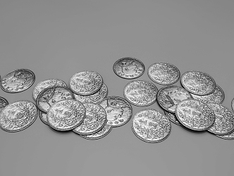 Modern Coin Silver Dollar Silver Coin 3d model