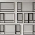 Modern windows combination windows glass windows floor-to-ceiling windows balcony windows bay windows bedroom windows sliding windows casement windows doors and windows 3d model