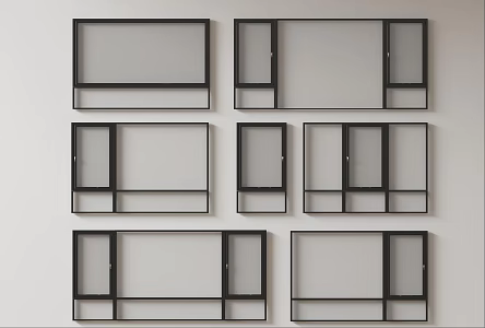 Modern windows combination windows glass windows floor-to-ceiling windows balcony windows bay windows bedroom windows sliding windows casement windows doors and windows 3d model