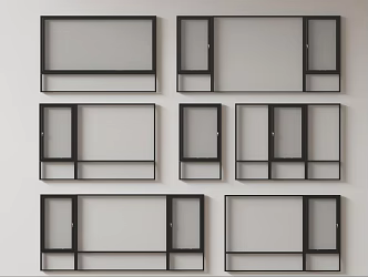 Modern windows combination windows glass windows floor-to-ceiling windows balcony windows bay windows bedroom windows sliding windows casement windows doors and windows 3d model