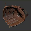High Quality Orange Leather Baseball Glove With Stitching And Sports Design