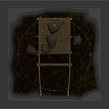 Old Wooden Cart Loaded With Sacks And Wooden Wheels On Grass Earth