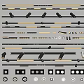 Modern spotlights Magnetic lights Track lights 3d model