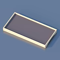 Rectangular Home Living Essential With Light Beige Border And Dark Gray Panel