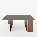 Modern Minimalist Coffee Tables With Grey Tabletop And Metal Legs Design