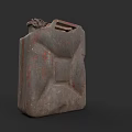 Old Rustic Oil Can As Daily Life Supplies With Metal Body And Rusty Surface