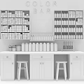 Medical Instruments Storage With Shelves Medicine Bottles And Tools On Counter