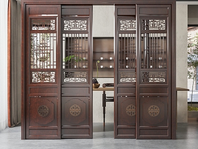 New Chinese-style sliding door model