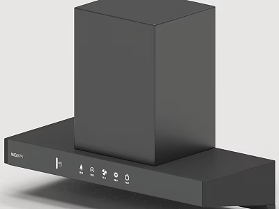 Sleek Black BOSCH Kitchen Range Hood Appliance With Modern Control Panel 3d model
