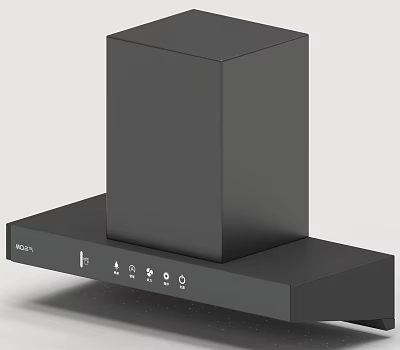 Sleek Black BOSCH Kitchen Range Hood Appliance With Modern Control Panel 3d model
