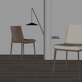 Cesca Dining Chair Single Chair Fabric Leisure Chair Chandelier 3d model