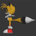 Cartoon Fox Character With Yellow Fur White Belly And Black Ear Tips