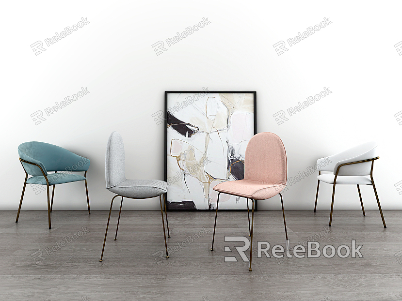 Modern dining chair chair combination model