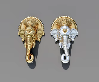 Southeast Asian Animal Wall Decorations Thai Elephant Sculpture 3d model