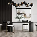 Modern Dining Table and Chair Combination 3d model