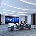modern command center police command center 3d model