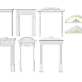 European Style Component French Style Component European Style Door Frame French Style Door Frame 3d model