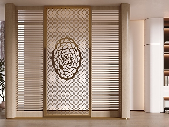 Entrance Screen Partition Middle Ancient Style Entrance 3d model