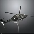 Silver Mars Helicopter Model For Space Exploration With Rotors And Reflection