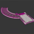 Curved Solar Panel Array Structure With Multiple Panels And Connecting Frame