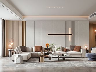 modern living room 3d model