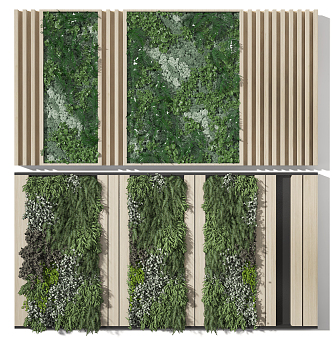 Nordic Plant Wall 3d model