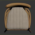 Modern Accent Chair with Wooden Frame Curved Backrest Armrests and Padded Light Cushion