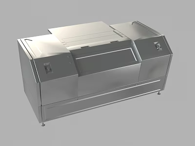 Stainless Steel Industrial Equipment With Large Top Platform Side Control Panels And Support Legs 3d model