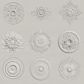 Ornate Intricate Carved Ceiling Medallion Designs For Interior Decoration Various Patterns
