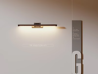 Modern Minimalist Wall Sconce With Sleek Metal Design Soft Lighting On Light Colored Wall 3d model