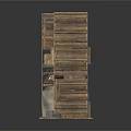 Rustic Wooden Multilayer Storage Shelving With Stacked Crates And Display Design