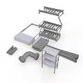 Industrial Metal Equipment Racks Shelving Pipe Fittings And Storage Bars