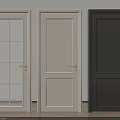 Modern Hinged Doors in Various Colors and Designs with Golden Handles for Home Interior