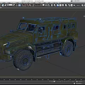 Military Green Armored Vehicle With Heavy Duty Tires And Reinforced Body