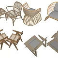 Modern Wicker And Wooden Frame Lounge Chairs With Comfortable Design And Various Styles
