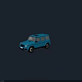 Blue Luxury Mercedes G Class SUV With Square Design And Large Black Wheels