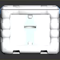 Household Storage Organizer Box Gray With Blue Accents And Durable Design