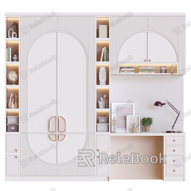 Modern Bookcase Children's Bookcase Desk model